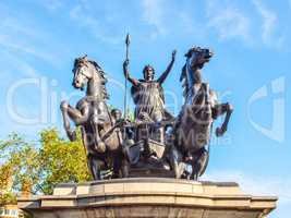 Boadicea monument London HDR