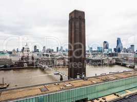 Aerial view of London HDR