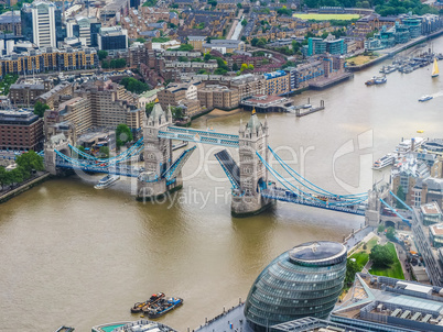 Aerial view of London HDR