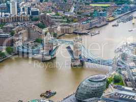 Aerial view of London HDR