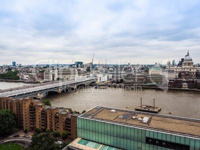 Aerial view of London HDR