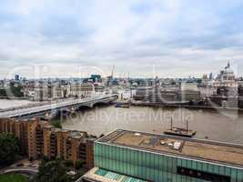 Aerial view of London HDR