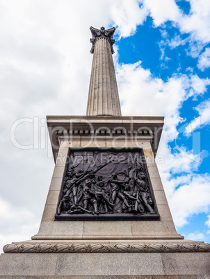 Nelson Column in London HDR