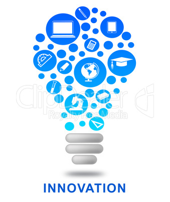 Innovation Lightbulb Shows Creativity Breakthrough And Ideas