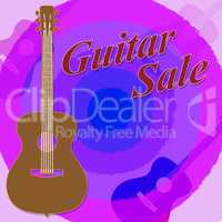 Guitar Sale Indicates Save discounts And Promo