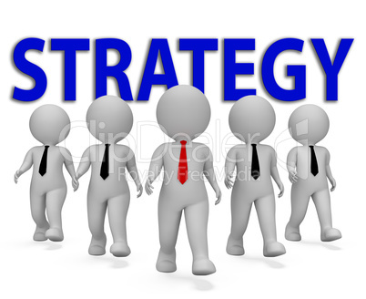 Strategy Businessmen Means Plan Tactics 3d Rendering
