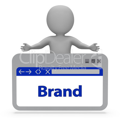 Brand Label Indicates Company Identity 3d Rendering
