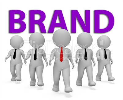 Brand Businessmen Indicates Company Identity 3d Rendering