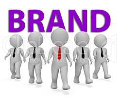Brand Businessmen Indicates Company Identity 3d Rendering