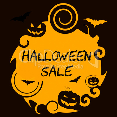 Halloween Sale Means Offer Reduction And Promotion
