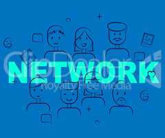 People Network Indicates Social Media And Togetherness