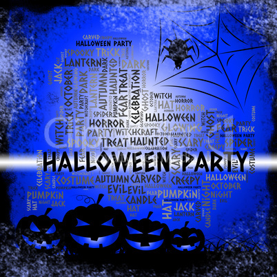 Halloween Party Means Parties Celebration And Fun