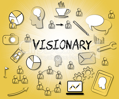 Visionary Icons Represents Insights Strategist And Ideals