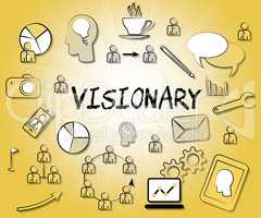 Visionary Icons Represents Insights Strategist And Ideals
