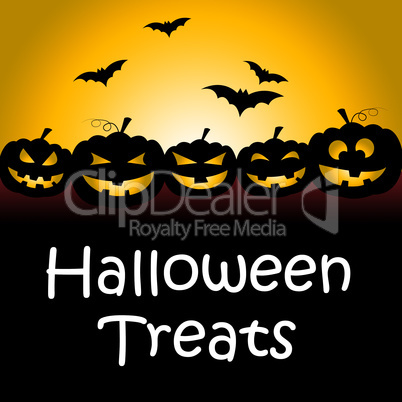 Halloween Treats Shows Spooky Luxuries And Candy