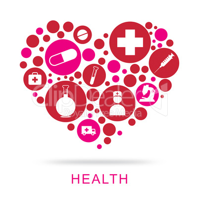 Health Icons Represent Healthy Healthcare And Wellness