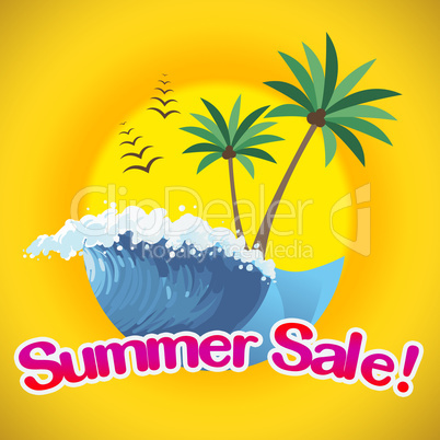 Summer Sale Represents Summertime Discounts And Promo