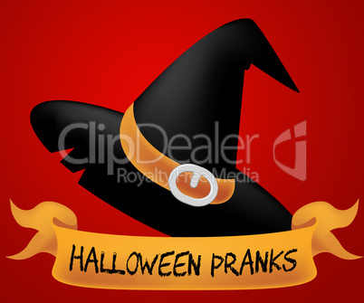 Halloween Pranks Represents Trick Or Treat 3d Illustration