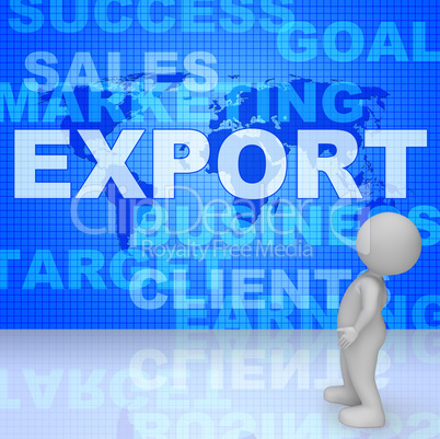Export Word Shows Sell Overseas 3d Rendering
