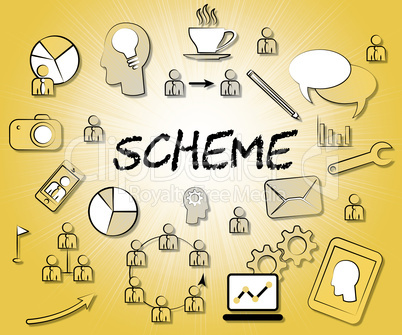 Scheme Icons Shows Tactic Schemes And Systems