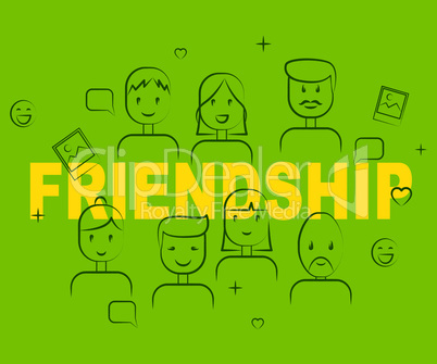 Friendship People Indicates Friendly Buddies And Togetherness