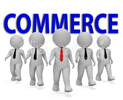Commerce Businessmen Shows Trade Selling 3d Rendering
