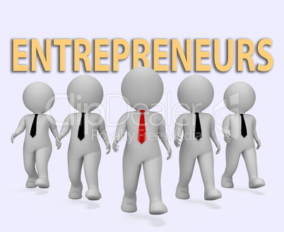 Entrepreneur Businessmen Means Commercial Traders 3d Rendering