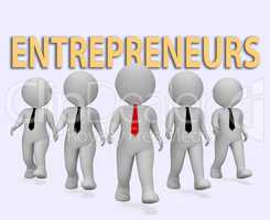 Entrepreneur Businessmen Means Commercial Traders 3d Rendering