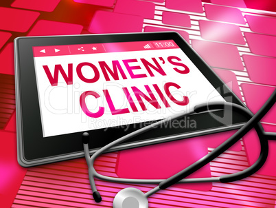 Womens Clinic Shows Online Female Health 3d Illustration