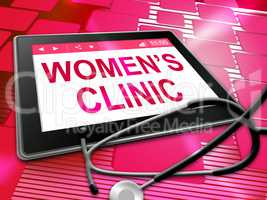 Womens Clinic Shows Online Female Health 3d Illustration