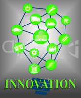 Innovation Lightbulb Shows Transformation Breakthrough And Ideas