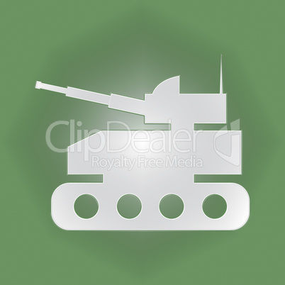 Tank Icon Means Armed War And Weapons