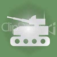 Tank Icon Means Armed War And Weapons