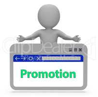 Promotion Webpage Represents Online Sale 3d Rendering