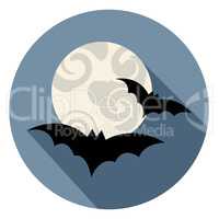 Halloween Bats Icon Means Spooky Horror Symbol