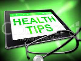 Health Tips Indicates Wellness Support 3d Illustration
