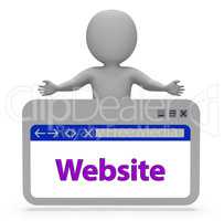 Website Webpage Means Browsing Internet 3d Rendering