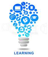 Learning Lightbulb Indicates School Study And Training