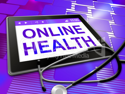 Online Health Shows Medical Wellbeing 3d Illustration