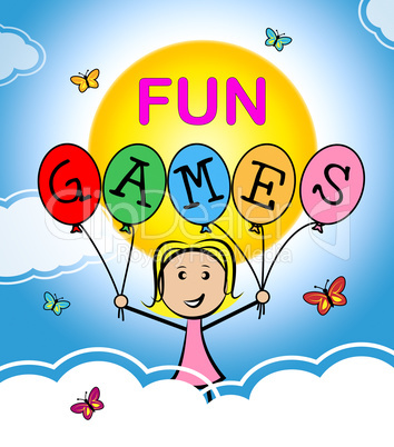 Fun Games Means Cheerful Happy Joyful Recreation
