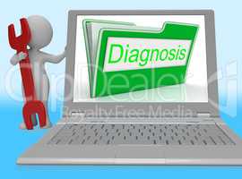 Diagnosis File Represents Online Maintenance 3d Rendering