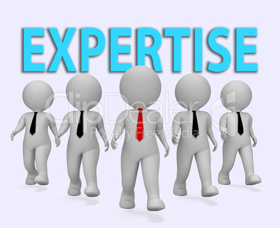 Expertise Businessmen Represents Master Skills 3d Rendering