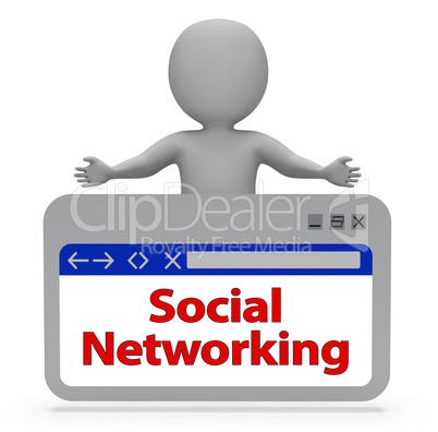 Social Networking Online Indicates Forum Posts 3d Rendering