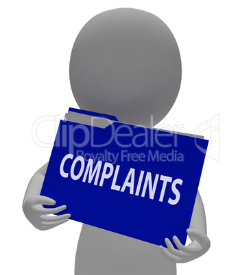 Complaints Folder Means Dissatisfied File 3d Rendering