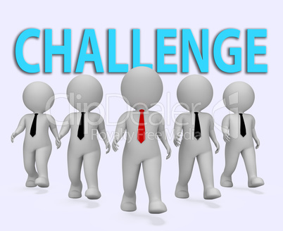 Challenge Businessmen Show Overcoming Difficulties 3d Rendering