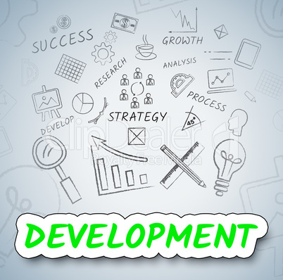 Development Icons Means Growth Progress And Evolution