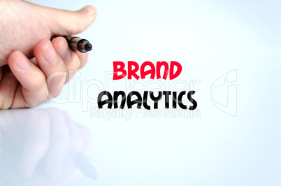 Brand analytics text concept