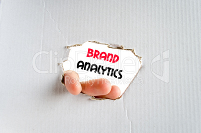 Brand analytics text concept