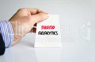 Brand analytics text concept