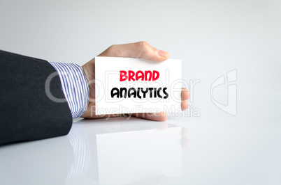 Brand analytics text concept